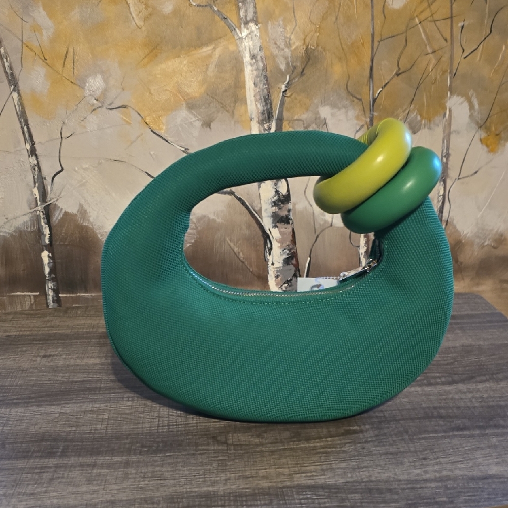 JW PEI Green Handbag with Yellow Accents